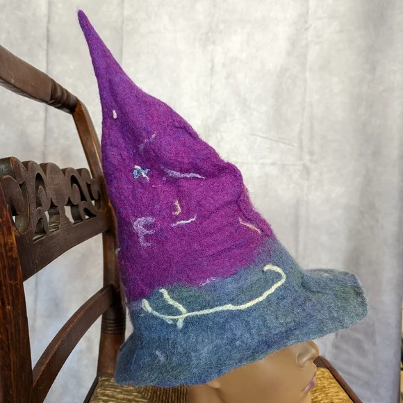 Accessories | One Of A Kind Purple And Blue Wool Felt Witchy  display picture 3